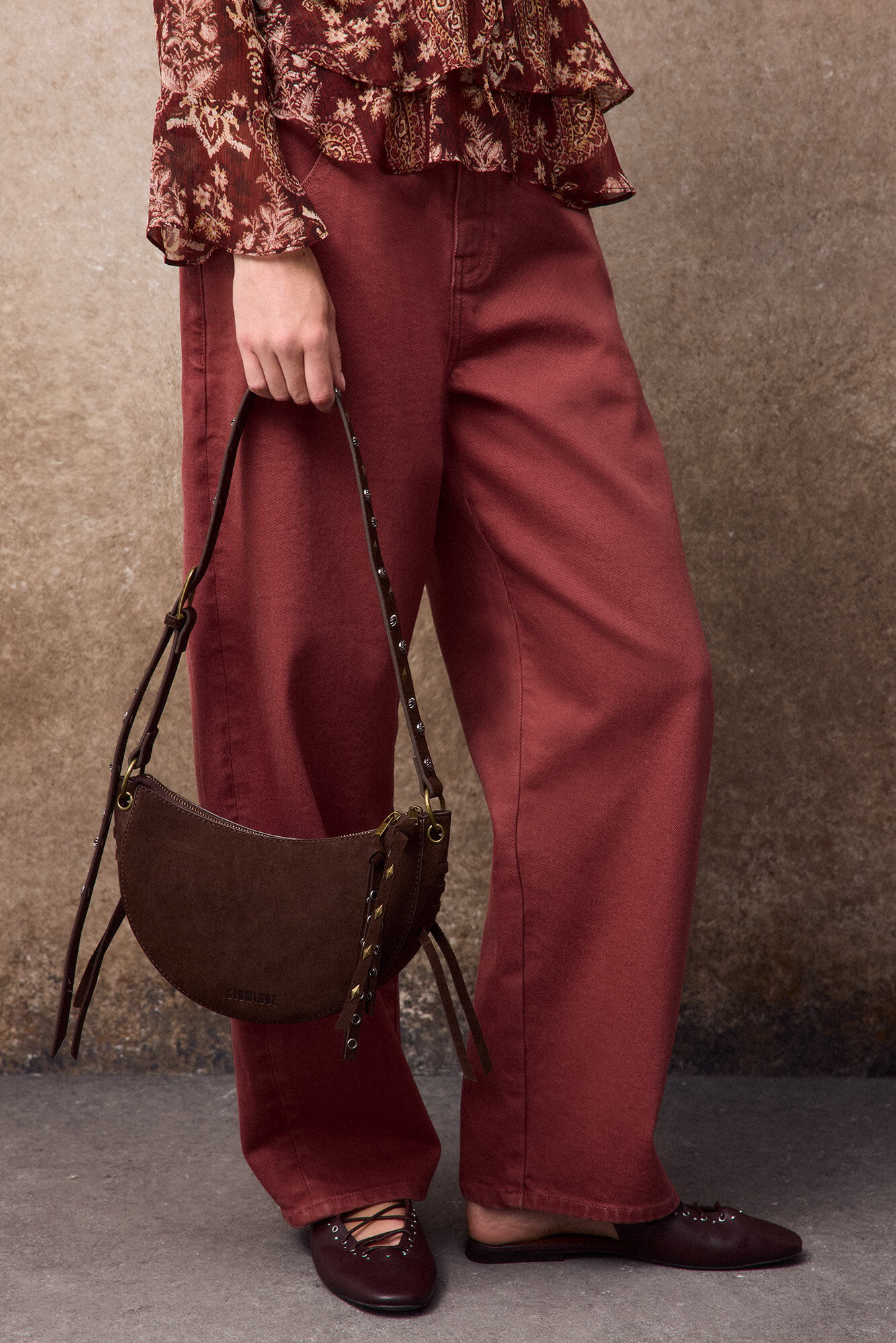 Slowlove Bolso piel media luna