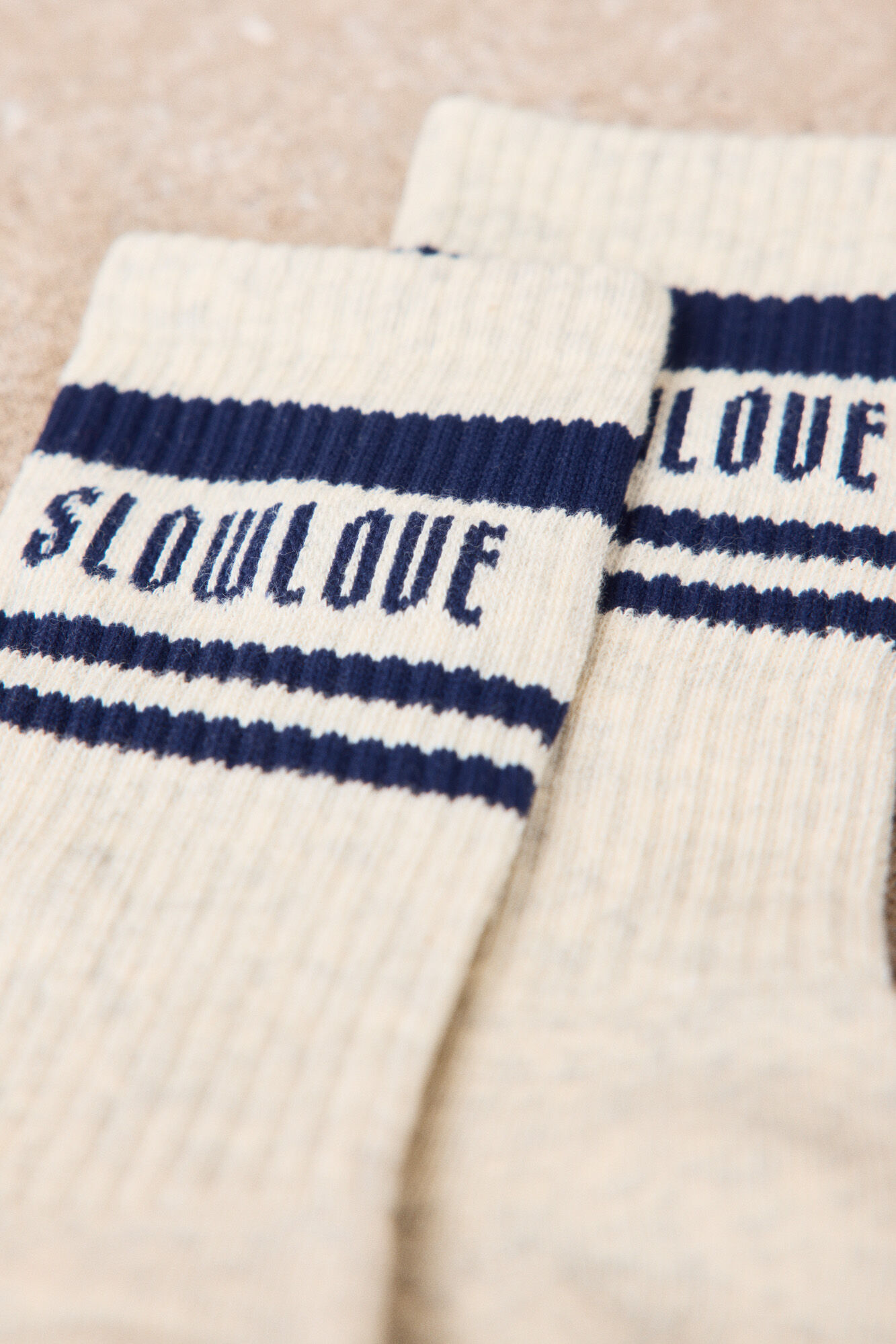 Slowlove Calcetines rayas logo