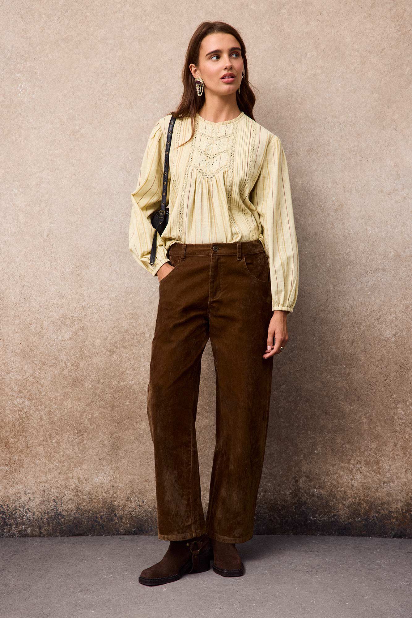 Slowlove Jeans barrel velvet