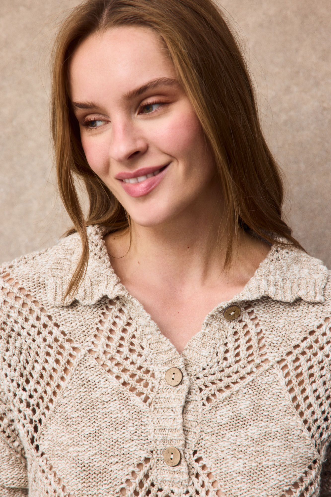 Slowlove Camisola de malha crochet