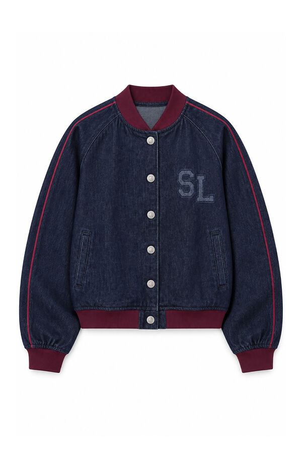 Slowlove Denim bomber jacket Blue