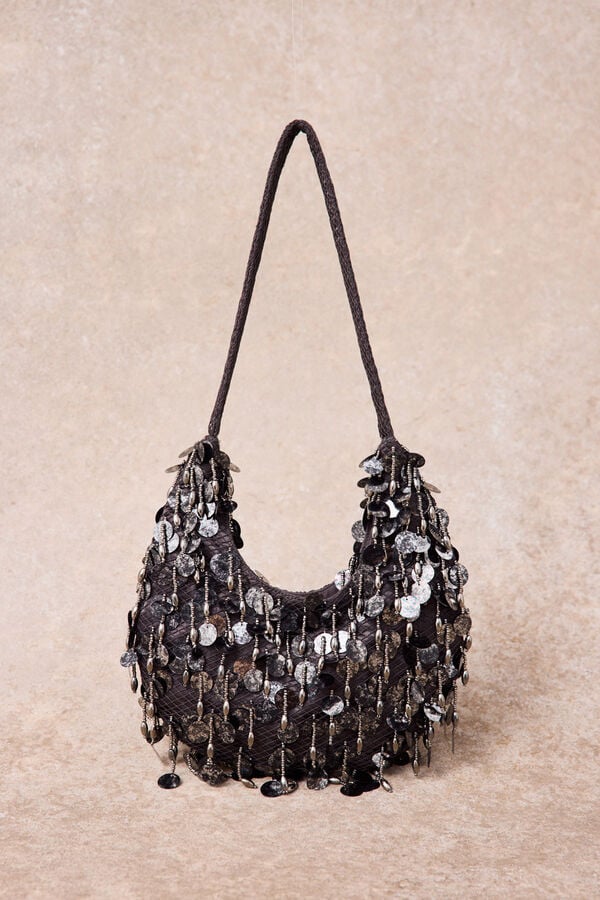 Slowlove Bolso lentejuelas mini Gris