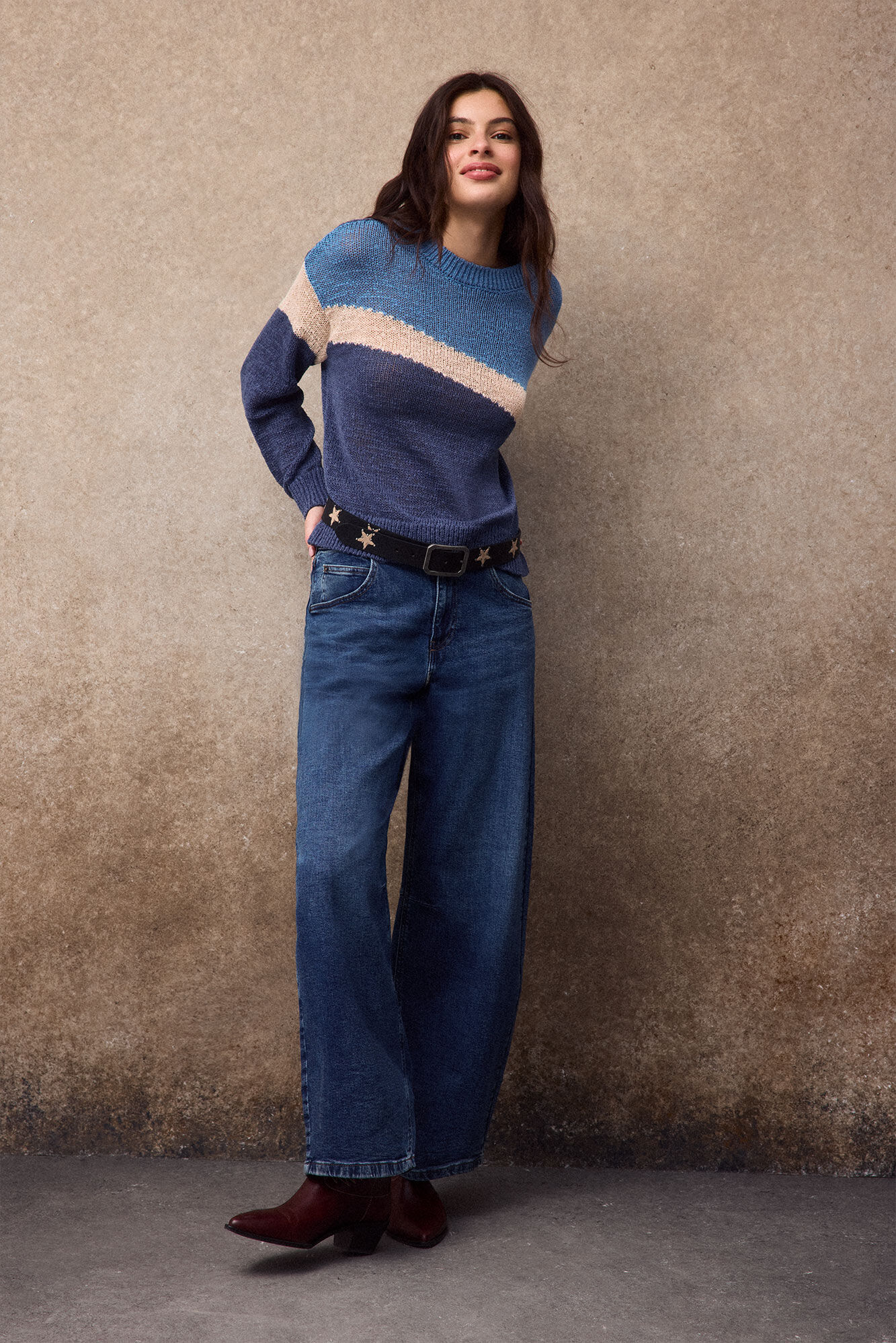 Slowlove Camisola bloco de cor