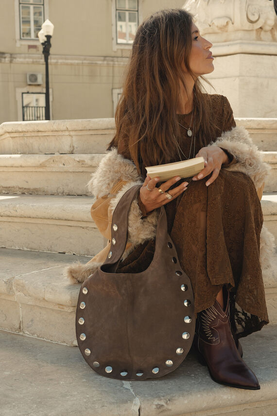 Bolso hombro hobo piel