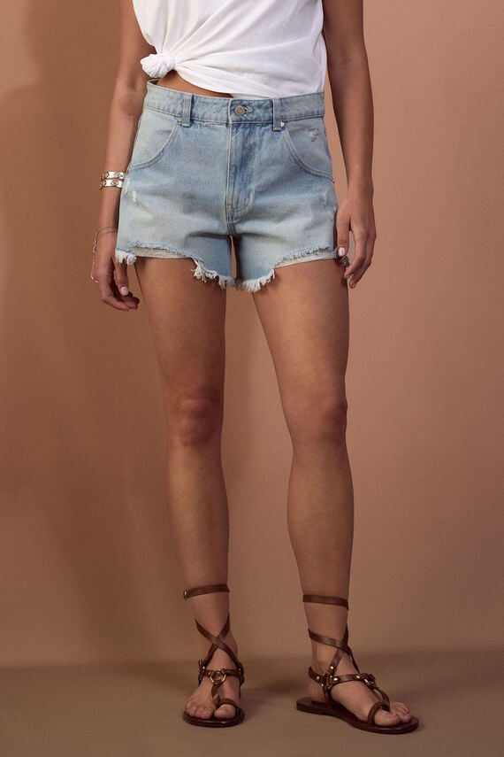 Short vaquero desflecado