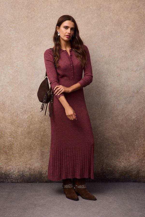 Slowlove Vestido comprido de malha Granada