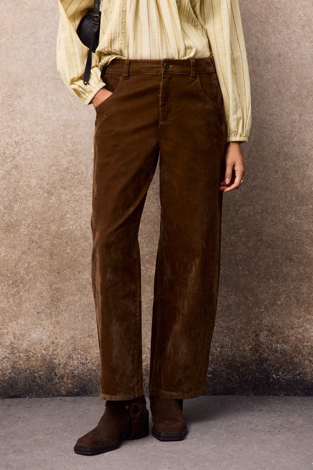Slowlove Jeans barrel velvet
