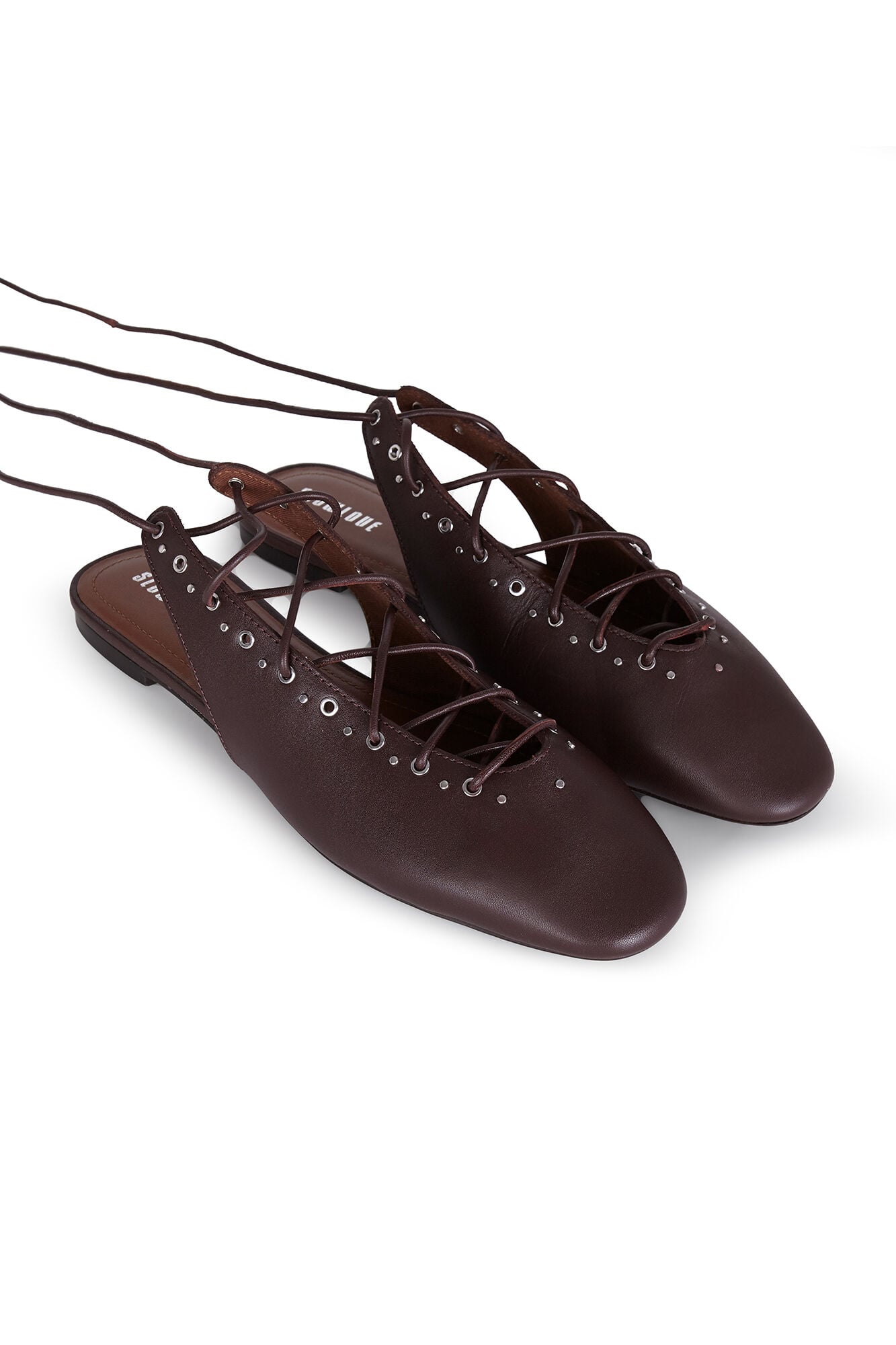 Slowlove Bailarina piel cordones