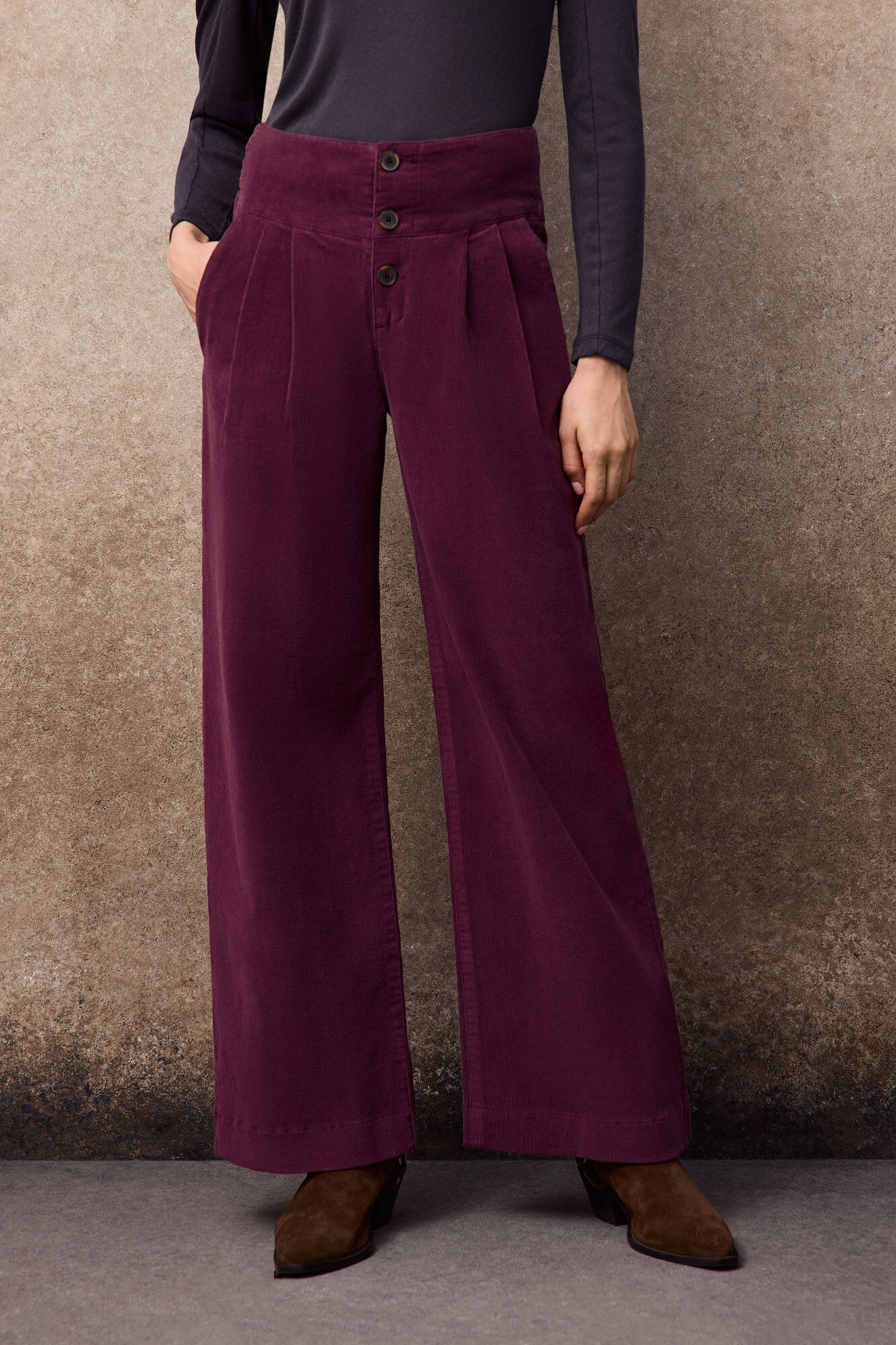 Slowlove Wide corduroy trousers