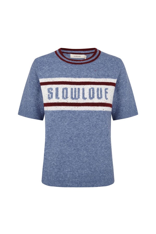 Slowlove Camisola com logo SLOWLOVE Azul