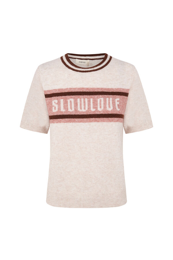 Slowlove Camisola com logo SLOWLOVE Ecru