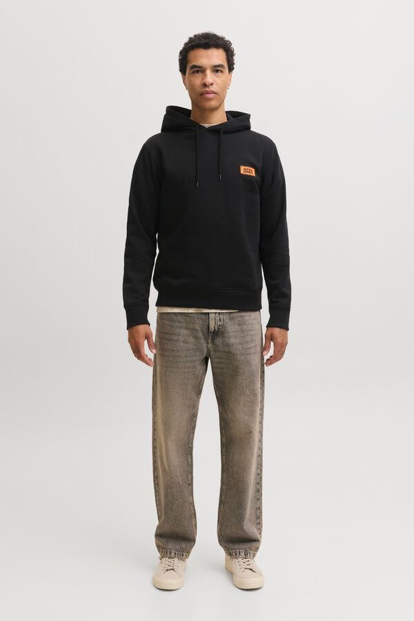 Jack & Jones Sudadera regular con capucha negro