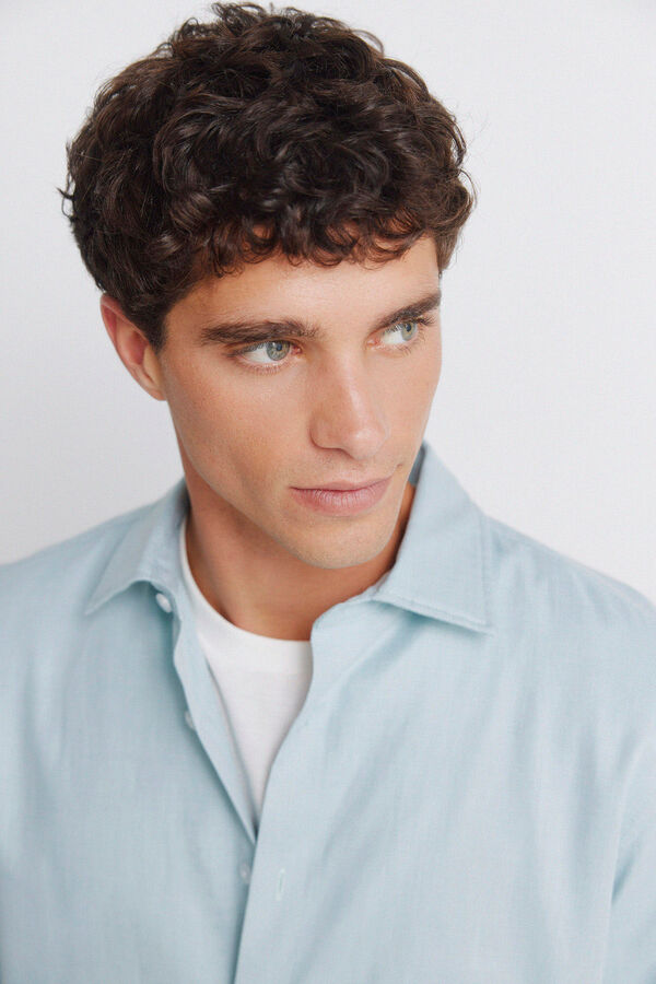 Springfield Camisa social com estrutura de f&aacute;cil cuidado verde