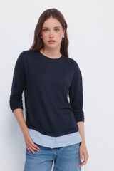 Springfield T-shirt combinada azul