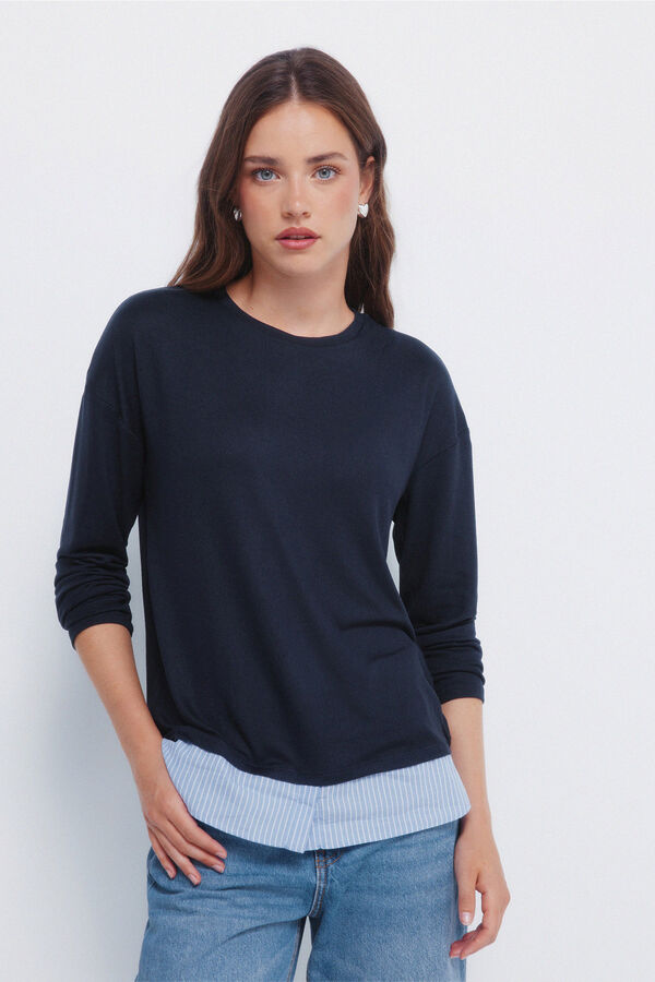 Springfield T-shirt combinada azul