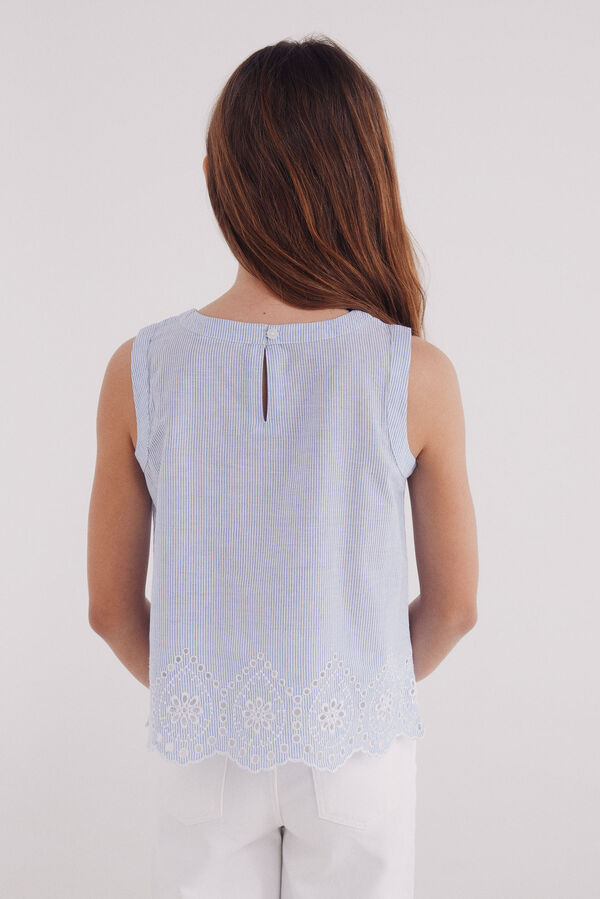 Springfield Kids Blusa mangas para meninas azul