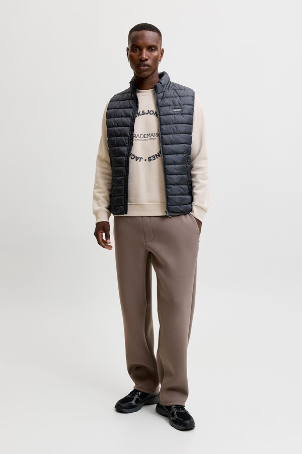 Jack & Jones Camisola de gola redonda cinzento