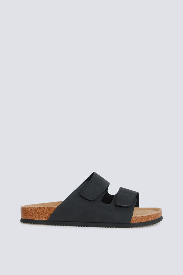 Springfield Sandalia velcro doble tira negro