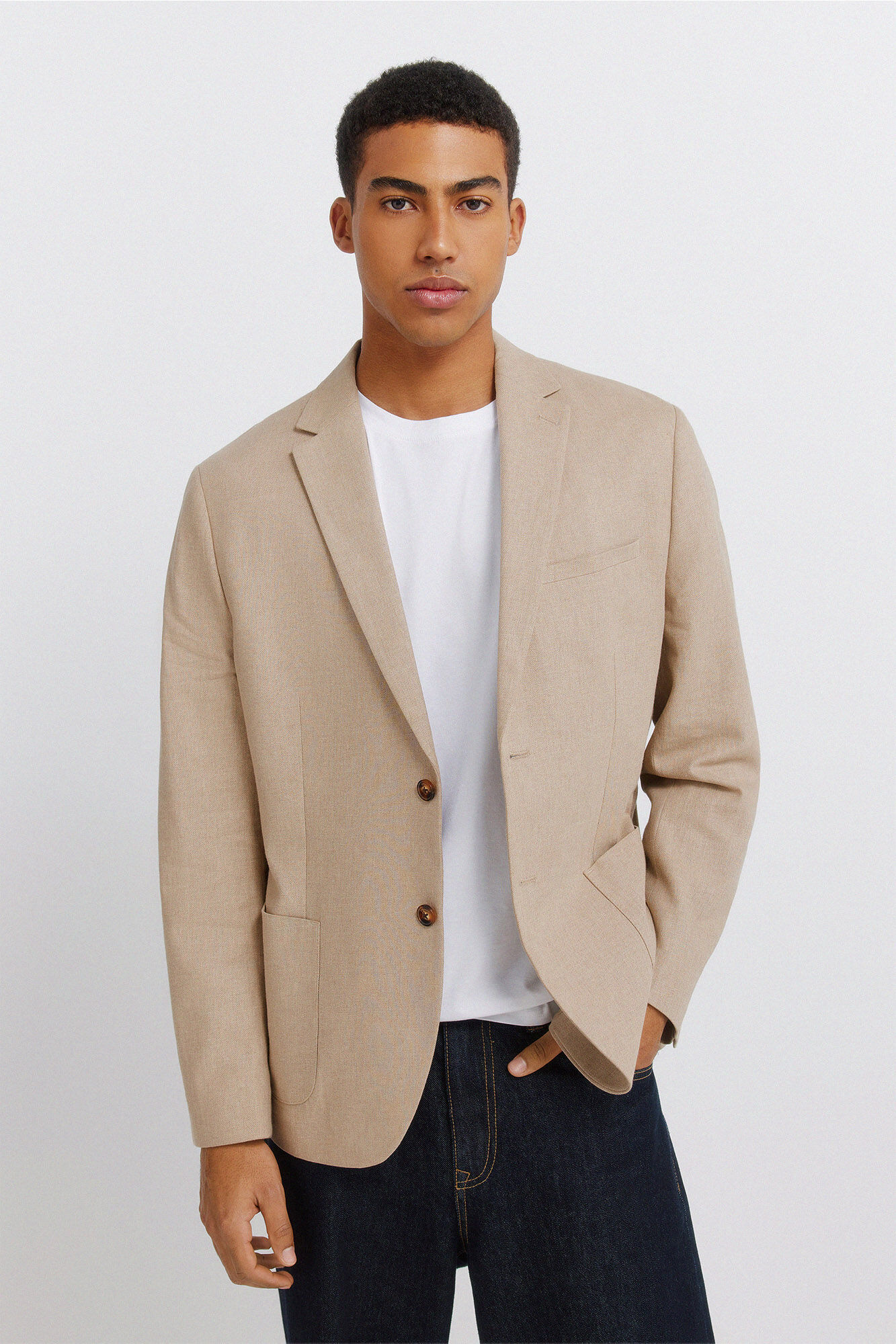 Springfield Blazer lino algod&oacute;n