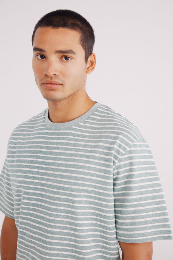 Springfield T-shirt risca estrutura verde