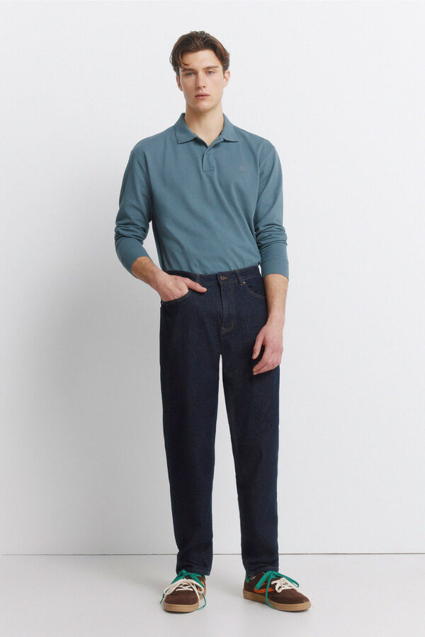 Springfield Polo Springfield b&aacute;sico manga comprida regular fit azul