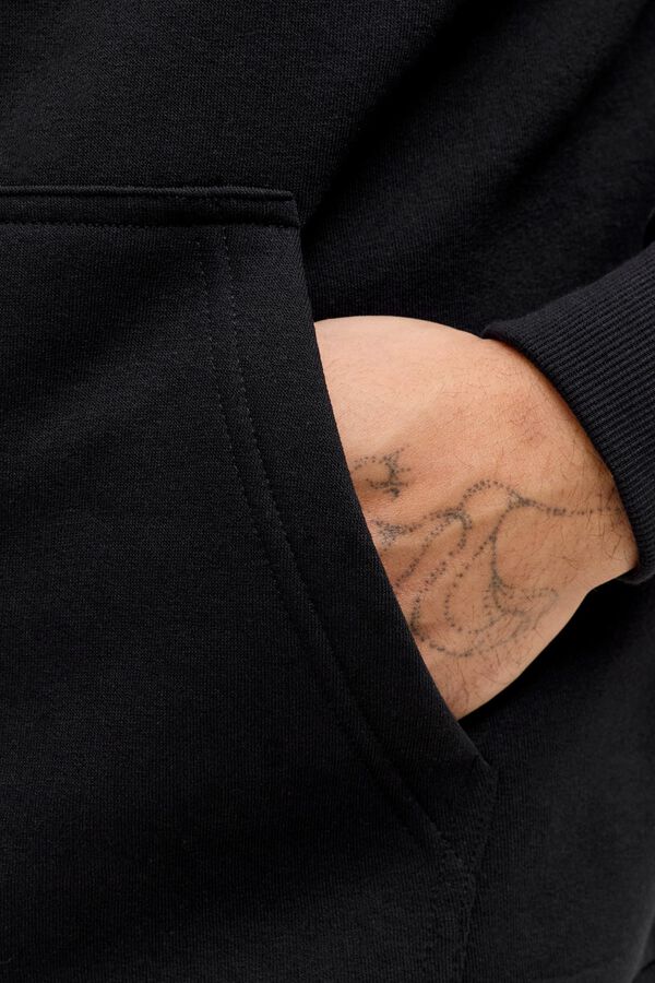 Jack & Jones Hooded relaxed sweatshirt black