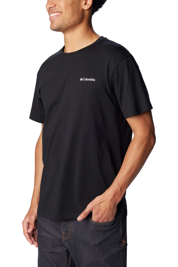 Columbia Camiseta masculina de manga curta de algodão orgânico Basic Logo™ da para homem cinzento