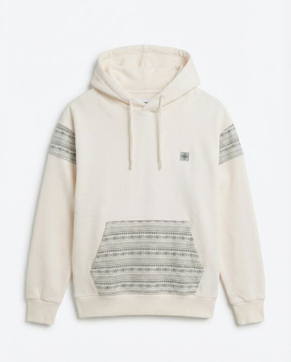 Springfield Sweatshirt com capuz e bolso &eacute;tnico branco