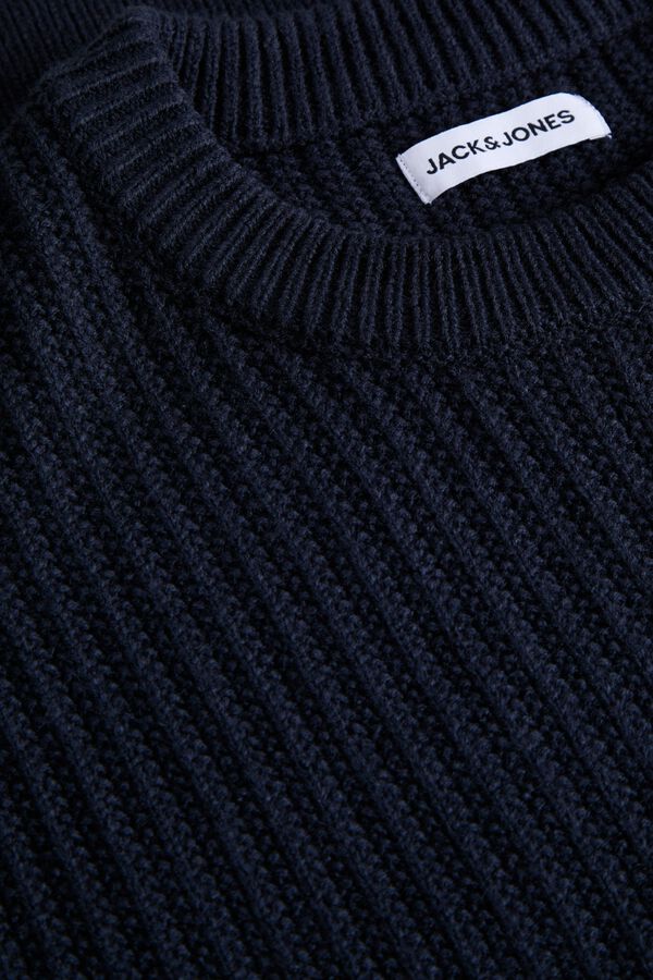 Jack & Jones Camisola relaxed gola redonda azul