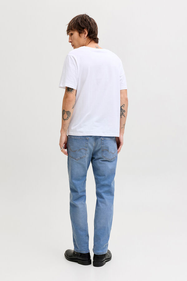 Jack & Jones cal&ccedil;a jeans de regular fit com cinco bolsos azul