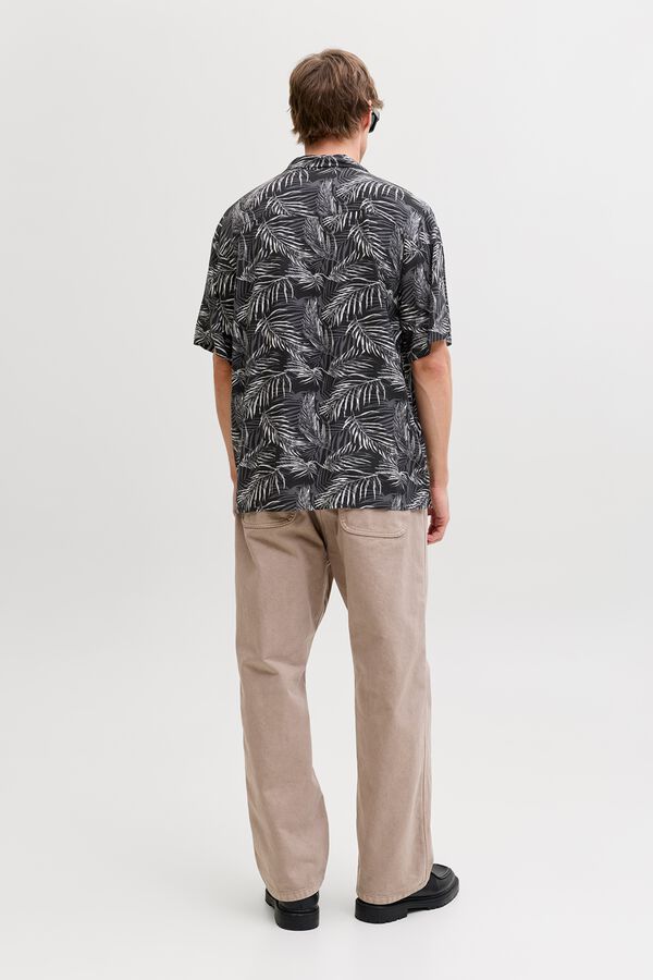 Jack & Jones Camisa relaxed fit em viscose preto