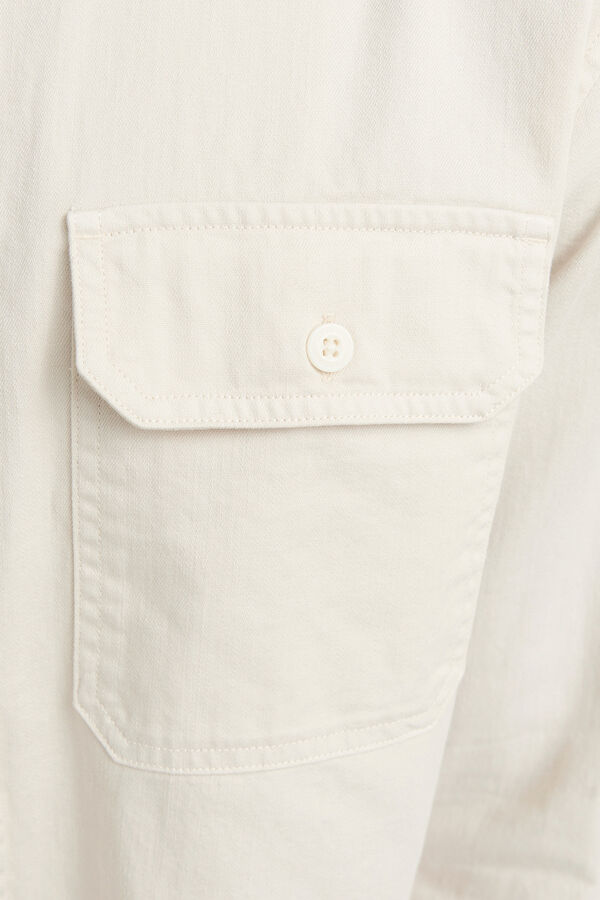 Jack & Jones Camisa de sarja regular fit cinzento