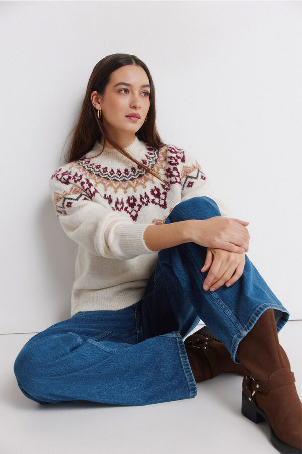 Springfield Cal&ccedil;as jeans super largas com bolsos de remendo azul