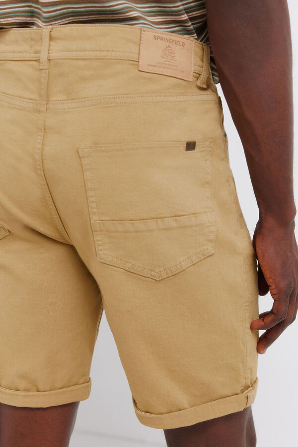 Springfield Bermudas 5 bolsos lavada slim fit camel