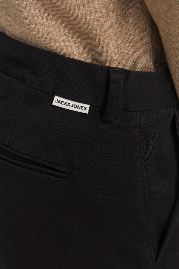 Jack & Jones Cal&ccedil;as chino relaxed cintura m&eacute;dia preto