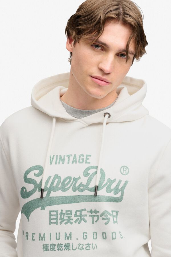 Superdry Sweatshirt com capuz e logo branco