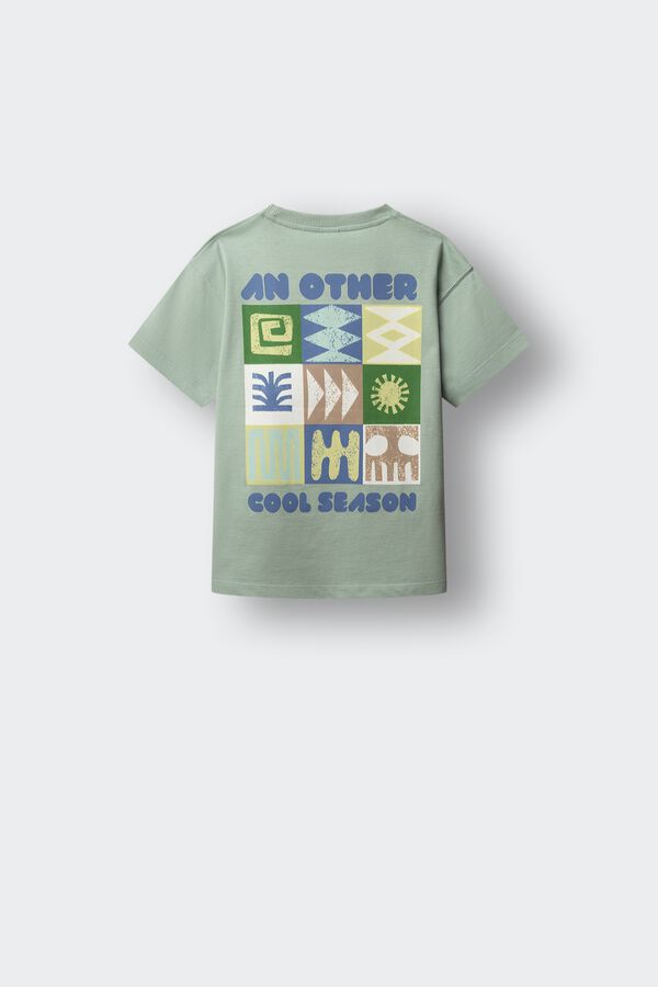 Springfield Kids T-shirt mosaico de crian&ccedil;a verde