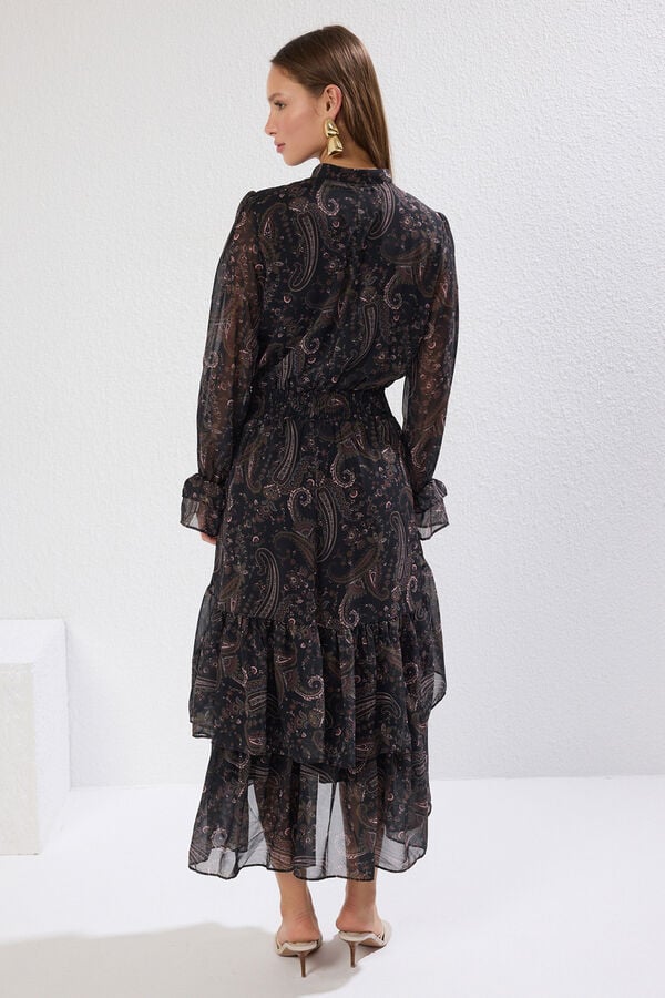 Trendyol Vestido gola halter estampado