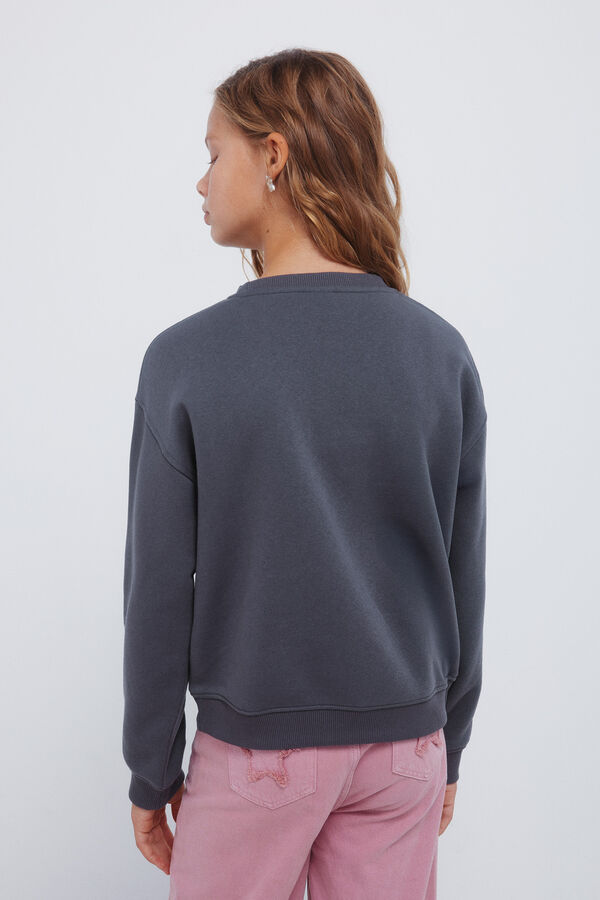 Springfield Kids Sweatshirt de garota descolada cinzento