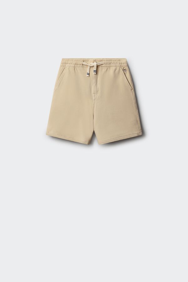 Springfield Kids Bermuda chino em malha para menino bege