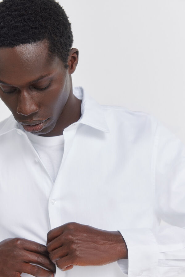 Springfield Camisa social com estrutura de f&aacute;cil cuidado branco