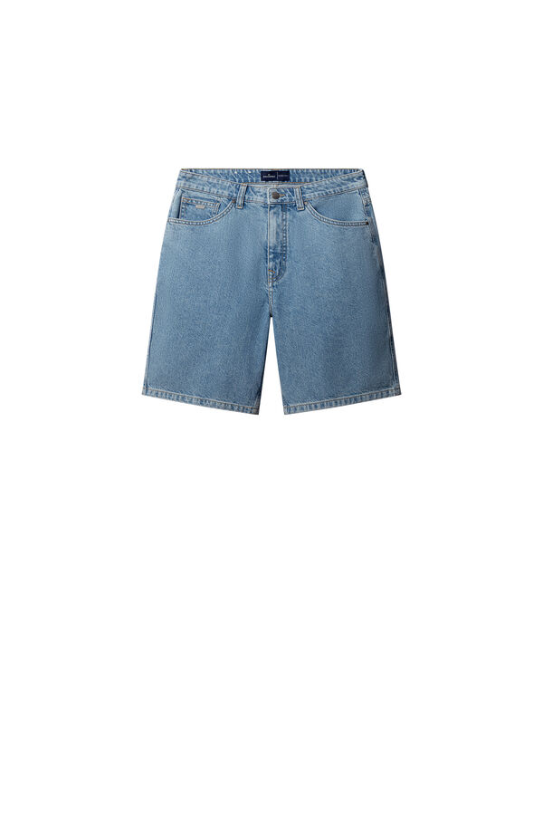Springfield Bermudas jeans straight fit azul