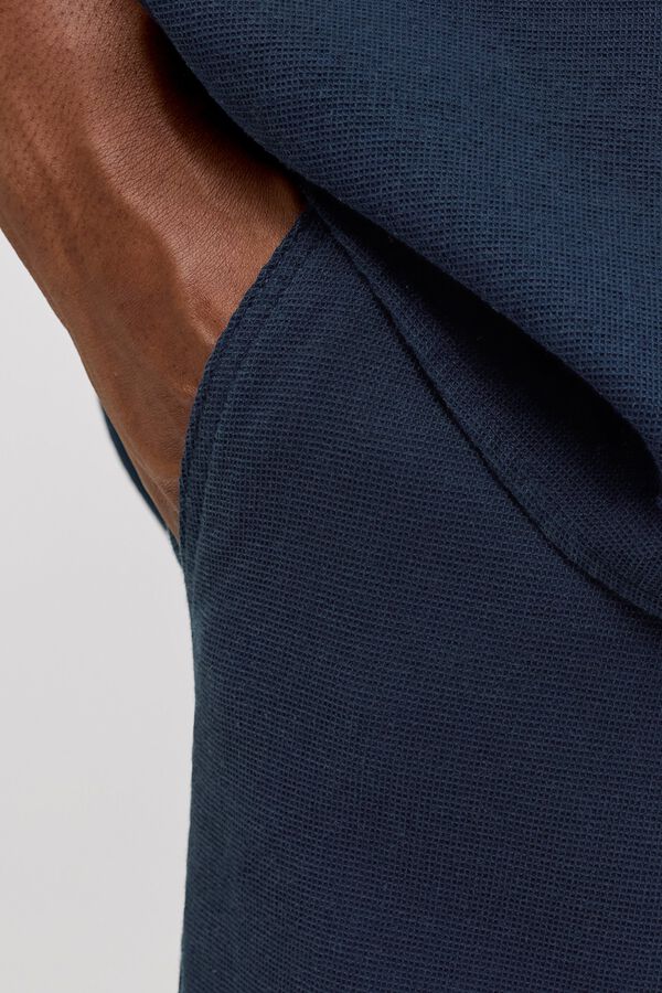 Jack & Jones PLUS Cotton loose fit Bermuda shorts blue