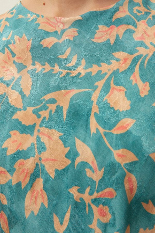 Systemaction Vestido comprido de al&ccedil;as estampado