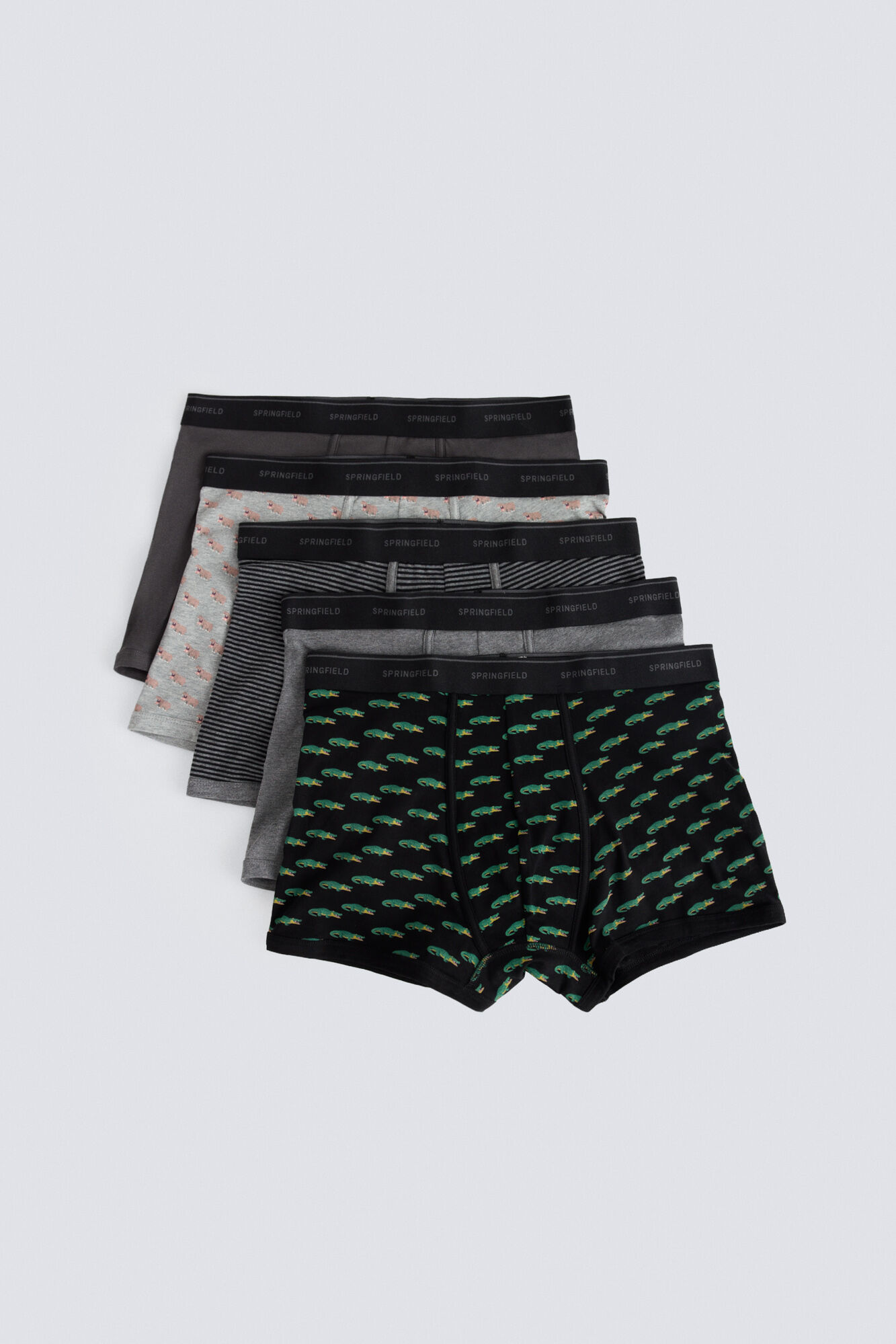 Springfield Pack 5 boxers animais da selva