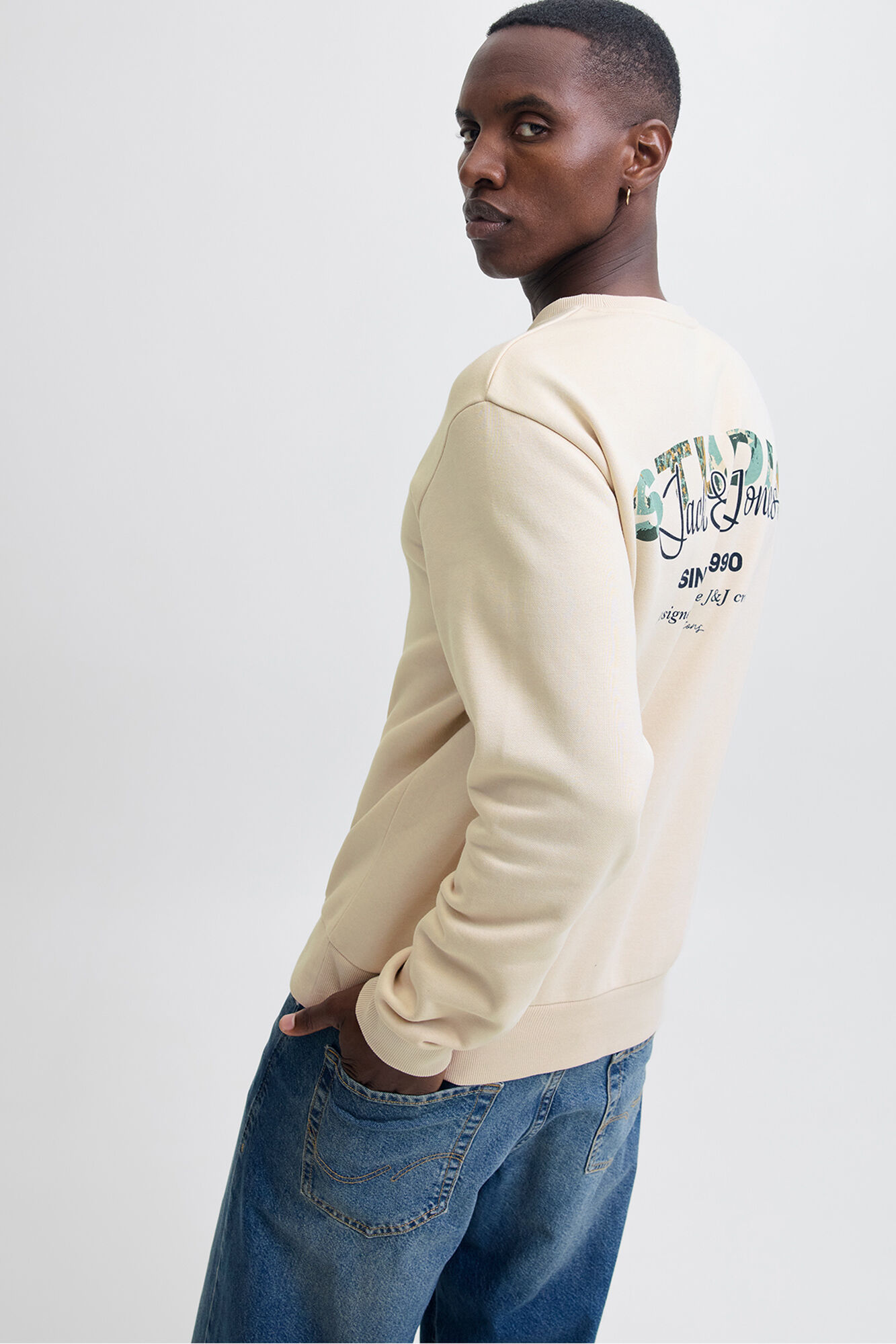 Jack & Jones Sweatshirt b&aacute;sico com logo