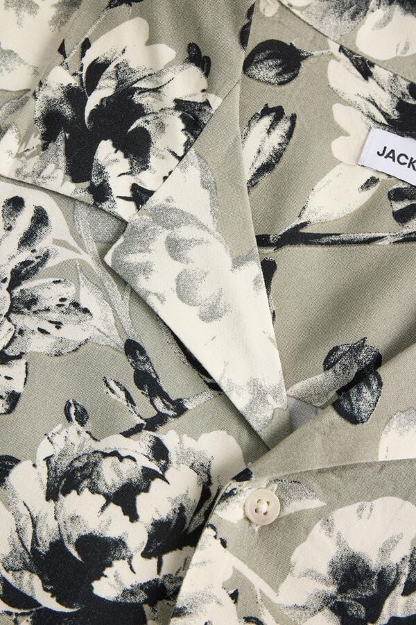 Jack & Jones Camisa loose fit em viscose bege