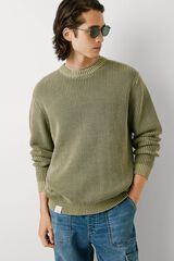 Pepe Jeans Suéter de gola redonda com ajuste regular verde