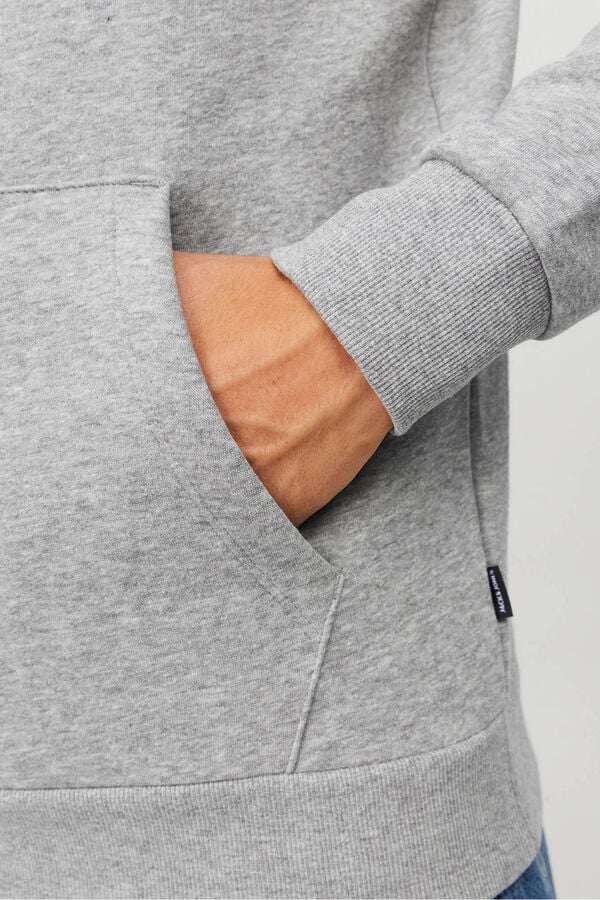 Jack & Jones Sweatshirt logo capuz cinzento