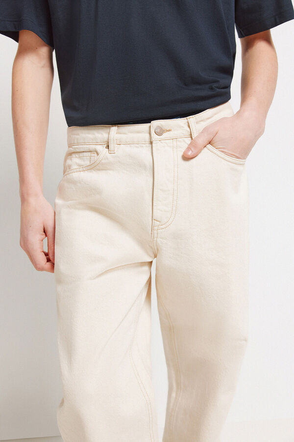Springfield Jeans straight fit cru branco